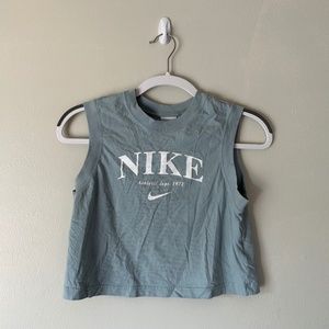 Blue Nike Cropped Tank Top